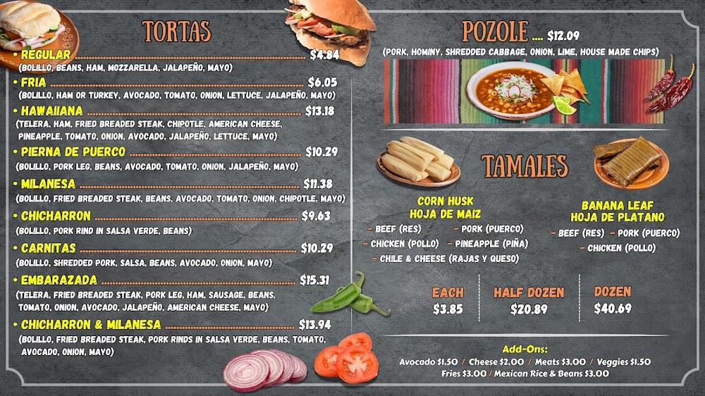 The Pizza & Tamales Factory Menu image 3